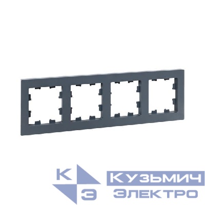 Рамка 4-м Эпика пластик графит EKF UP1-FPG-04