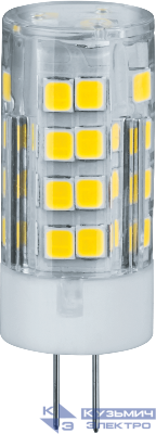 Лампа светодиодная 61 483 NLL-P-G4-5-230-3K 5Вт прозрачная 3000К тепл. бел. G4 400лм 220-240В Navigator 61483
