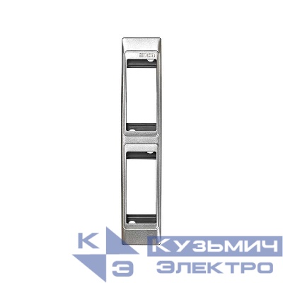 Рамка 2-м Simon82 узкая верт. с суппортом алюм. Simon 82625-63