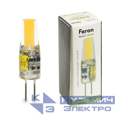 Лампа светодиодная LB-424 3Вт JC 4000К G4 12В FERON 51171