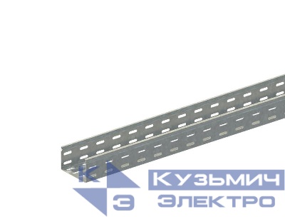 Лоток листовой перфорированный 100х100 L2000 сталь 0.7мм ЛМс-ПЗН цУТ2.5 оцинк. СОЭМИ Н0122131612