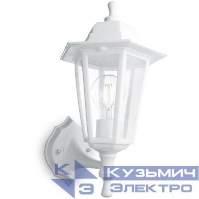 Светильник НБУ 06-60-001 60Вт E27 230В садово-парковый на стену вверх бел. FERON 32268