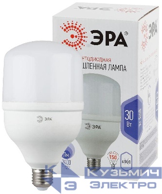 Лампа светодиодная высокомощная STD LED POWER T100-30W-6500-E27 30Вт T100 колокол 6500К холод. бел. E27 2400лм Эра Б0027004