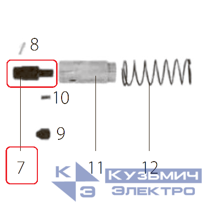 Запчасть №7 для FDPAG-H8. Основание бойка