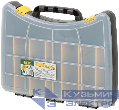 Ящик для крепежа (органайзер) (с защелкой) 12дюйм ( 300х225х45мм ) FIT 65651