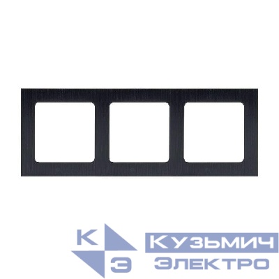 Рамка 3-м Стокгольм металл. черн. PROxima EKF EZM-G-304-10