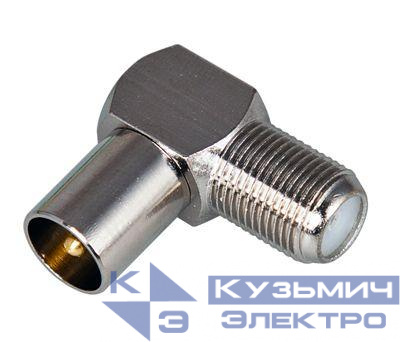 Переход гнездо F-штекер TV угловой Rexant 05-4311