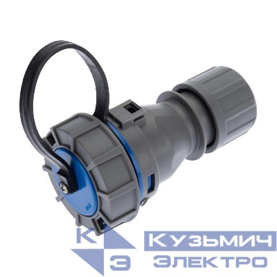 Розетка кабельная переносная влагозащищенная 16А 2Р+РЕ IP68 Rexant 111-121