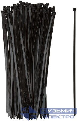 Хомут для проводов 7.6х400мм нейлон. черн. (уп.100шт) FIT 60362