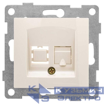 Розетка компьютерная 1-м СП Bravo RJ45 механизм беж. GUSI С10К1-003