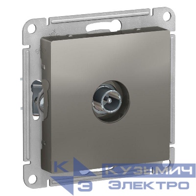 Розетка телевизионная проходная TV AtlasDesign 4дБ механизм сталь SE ATN000992
