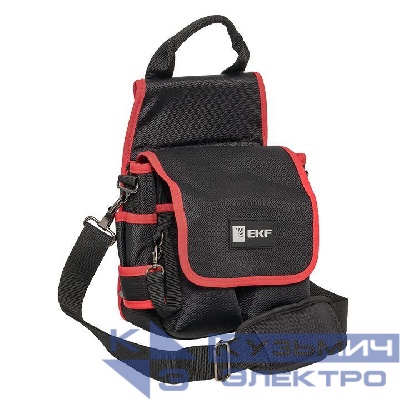 Сумка монтажника поясная с крышкой и ремнем С-14 EKF C-14