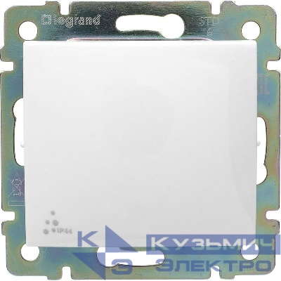 Переключатель проходной 1-кл. СП Valena 10А IP44 250В механизм сл. кость IEK 774106