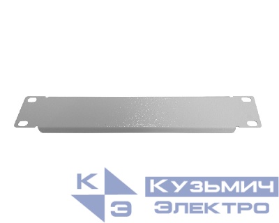 Заглушка 10'' 1 U, без крепежа,  серая