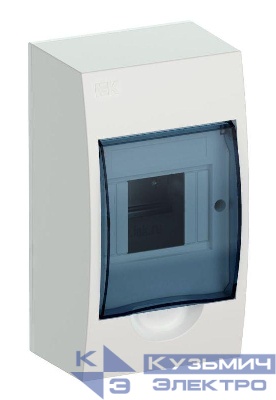 Корпус навесной ЩРН-П-4 Krepta 3 IP41 пластик. бел. IEK MKP12-N-04-40-20
