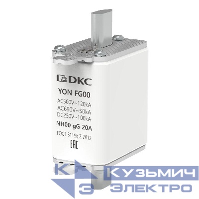 Предохранитель YON ножевого типа FG00 с одинарной индикацией 20А DKC 1FG00-0020