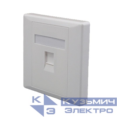Панель лицевая 1 порт 80х80 Keystone шторка (DIY) SUPRLAN 10-0333-1