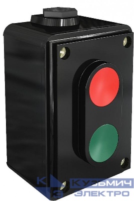 Пост кнопочный 2-м ПКЕ-02 LA4-2H 2НО+2НЗ черн. DEKraft 25064DEK