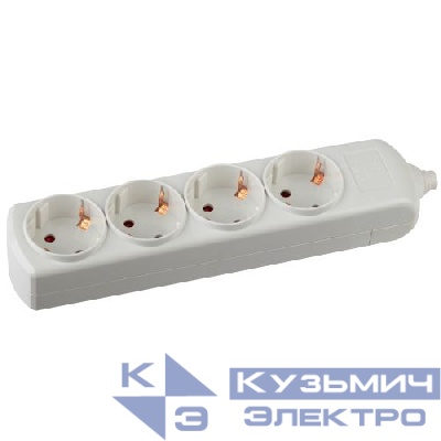 Колодка удлинителя 4-м с заземл. Эра C0045323