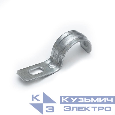 Скоба крепежная однолапковая усилен. противопожарная СМДУ d25-26мм метал. (уп.100шт) Промрукав PR13.02403