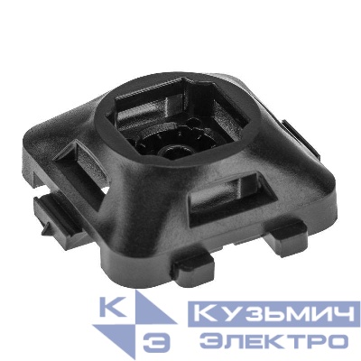 Площадка под стяжку усилен. для прямого монтажа 35х35мм черн. (уп.50шт) Rexant 07-2109