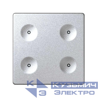 Выключатель сенсорный 4-кл. СП Simon 82 Sense IP20 без маркир. алюм. Simon 8000641-093