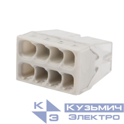 Экспресс-клемма строительно-монтажная СМК 2273-208 8-проводная 0.5-2.5кв.мм (уп.50шт) Rexant 07-3215