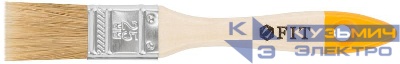 Кисть флейцевая "Стандарт-Плюс" натур. светлая щетина деревянная ручка 1дюйм (25мм) FIT 01043