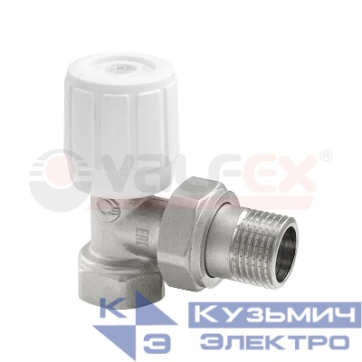 Клапан для радиаторов ручной угловой 1/2дюйм (компактный) (120/8) К VALFEX VF.07.R.04