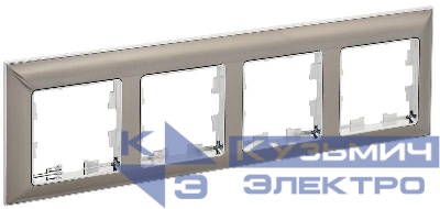 Рамка 4-м BRITE РУ-4-Бр хром/никель IEK BR-M42-12-4-K23