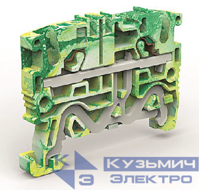 Клемма заземления 2 точки подключения на 2.5кв.мм DKC ZEFCE200