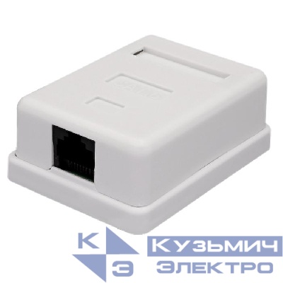 Розетка компьютерная 8P8C (RJ-45) UTP кат.6 1 порт SUPRLAN 10-0355