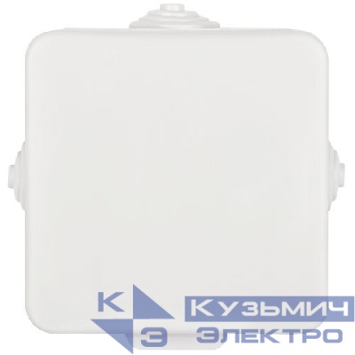 Коробка распаячная ОП КОР 65х65х50мм с гермовводами 4 входа IP54 Эра Б0037445
