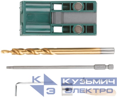 Кондуктор для глухих отверстий с ограничителем глубины двойн. пластик. кейс FIT 36417