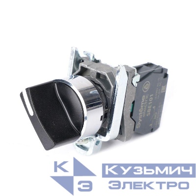 Переключатель модульный SB4 в сборе 22мм 2поз. с фиксацией 1НО SE SB4BD21