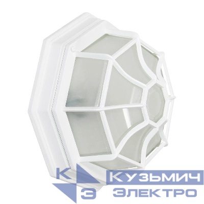 Светильник "Тартаруга" НПП 03-100-005 IP65 (ИМ) настенно-потолочный матов./корпус с решеткой бел. Элетех 1005301192