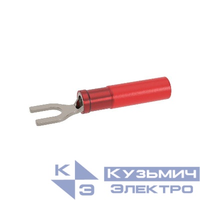 Наконечник вилочный с изолированным фланцем ТУТ для жилы 0.5-1.5кв.мм с отверстием под винт М5 (НВИ-ТУТ) DKC IFCL-1.5-5HS