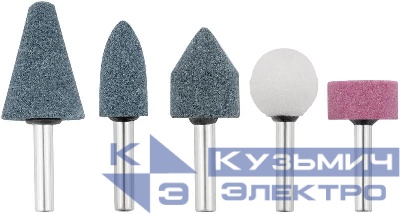 Набор шарошек абразивные по металлу большие (уп.5шт) FIT 36467