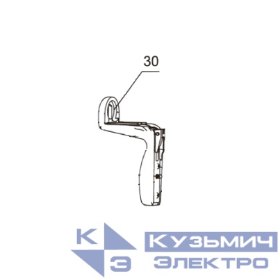 Запчасть №30 для FD301R. Рукоятка в сборе (30.1 - 30.8)