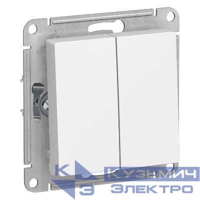 Выключатель 2-кл. СП AtlasDesign 10А IP20 (сх. 5) 10AX механизм бел. SE ATN000151