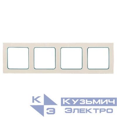 Рамка 4-м Стокгольм бел. с линией цвета синий PROxima EKF EAM-G-305-30