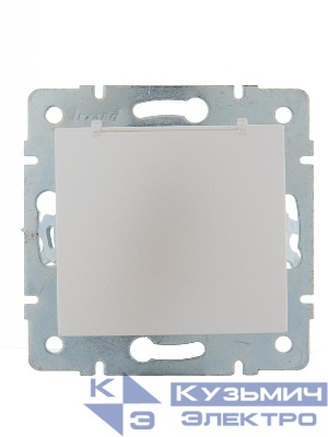 Розетка 1-м СП Karina с заземл. с крышкой керамика механизм жемчуж./бел. перламутр. LEZARD 707-3088-123