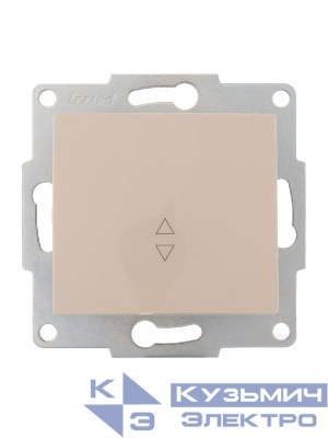 Переключатель проходной 1-кл. 1п СП Karina 10А IP20 механизм крем. LEZARD 707-0388-105