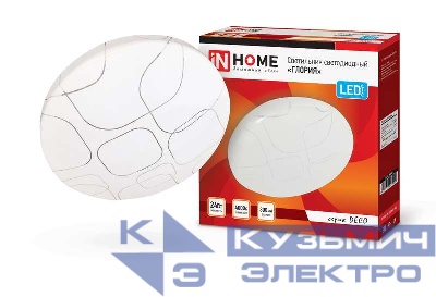 Светильник светодиодный DECO ГЛОРИЯ 24Вт 4000К 2160лм 230В 330х55мм IN HOME 4690612021904
