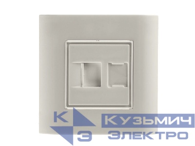 T1.1 - Рамка для внутренней розетки 80х80мм (французский тип)  со вставкой под 1 модуль