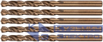 Сверло по металлу HSS с добавкой кобальта 5% Профи 7.0мм (уп.5шт) FIT 33970
