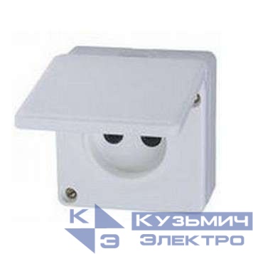 Розетка 1-м ОП 16А IP44 без заземл. бел. БЕЛТИЗ РА 16-004