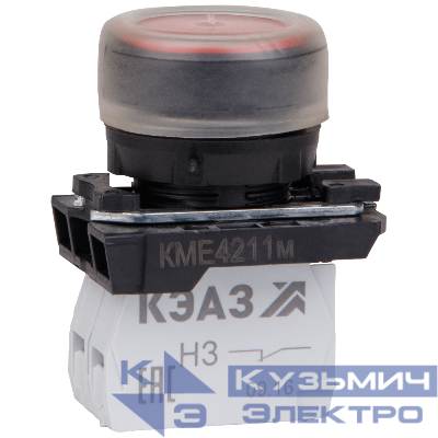 Кнопка КМЕ 4211м 1но+1нз цилиндр IP65 красн. КЭАЗ 248244