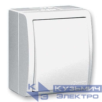 Выключатель 1-кл. ОП Simon 15 Aqua 10А IP54 с подсветкой винтов. зажим бел. Simon 1594104-030