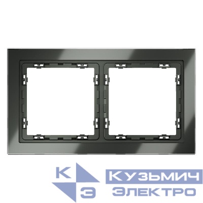 Рамка 2-м S70 стеклян. титан Voltum VLS110206